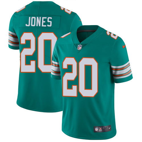 Nike Dolphins #20 Reshad Jones Aqua Green Alternate Men's Stitched NFL Vapor Untouchable Limited Jersey - Click Image to Close